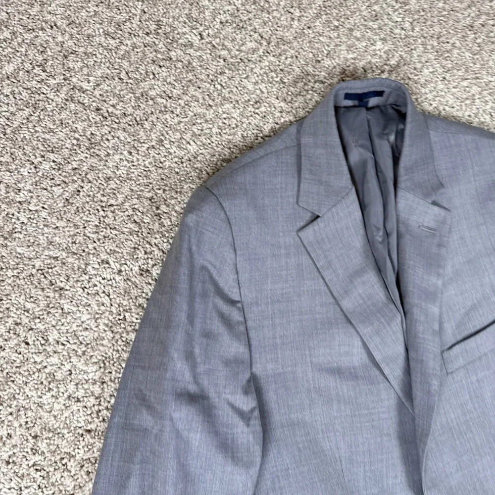 Jos A Bank Blazer Mens 40 Regular Gray Tailored Fit Wool‎ Blend brrr